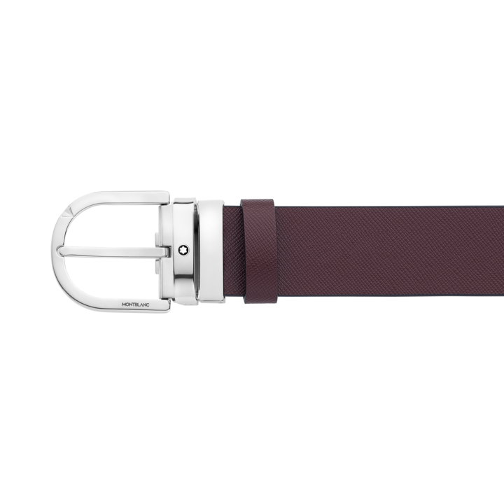 Montblanc Horseshoe belt 35mm reversible Black/Mosto