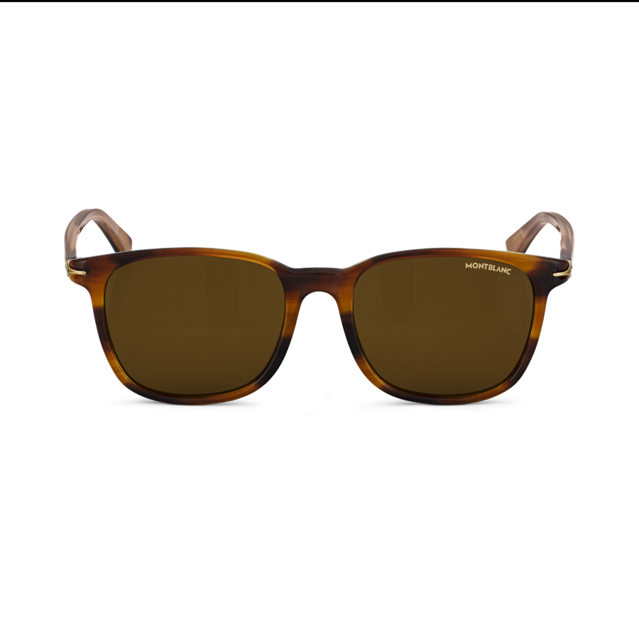 Squared Sunglasses With Brown-Coloured Acetate Frame