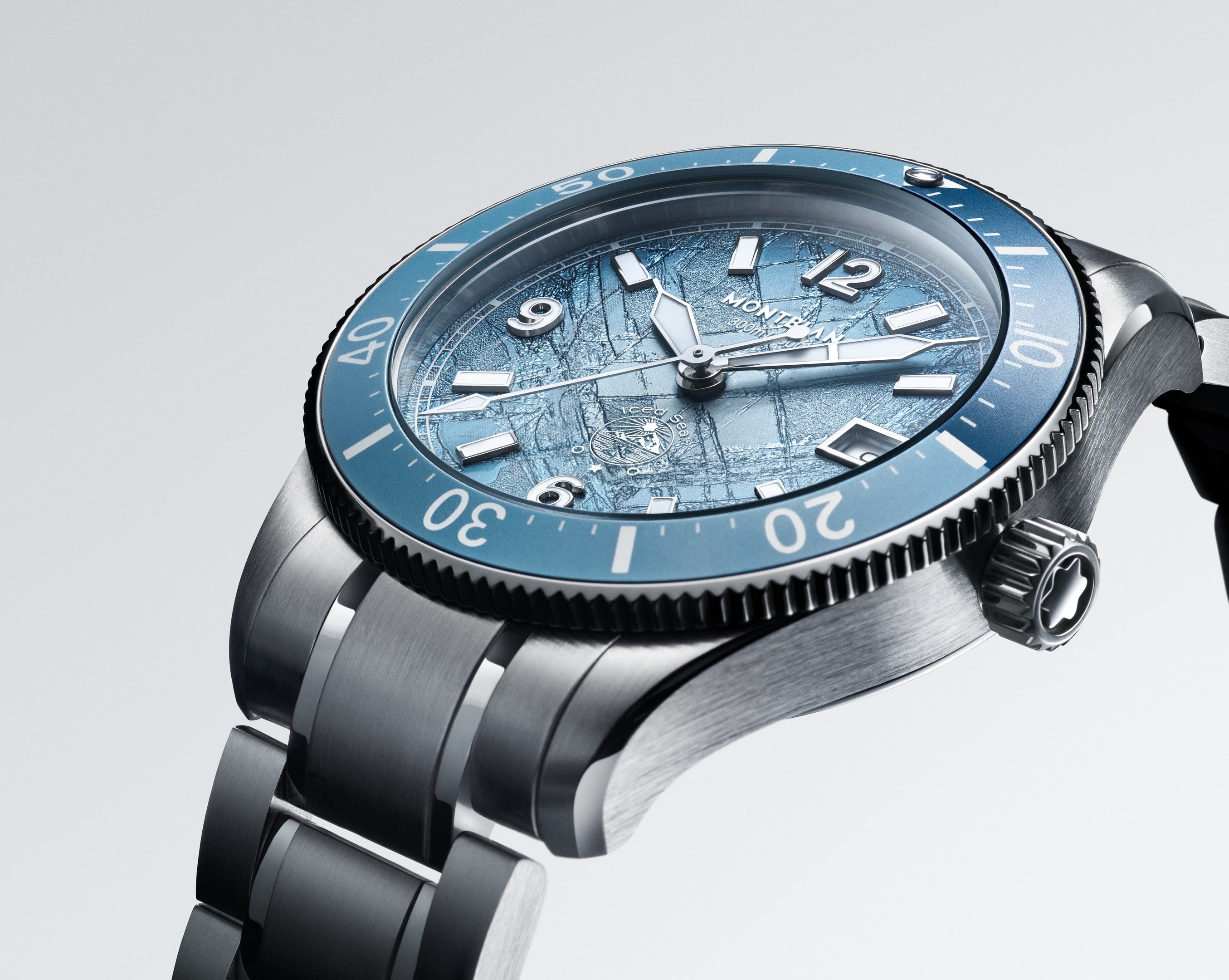 Iced Sea Automatic Date 0 Oxygen, Blue Glacier Dial, 38 mm