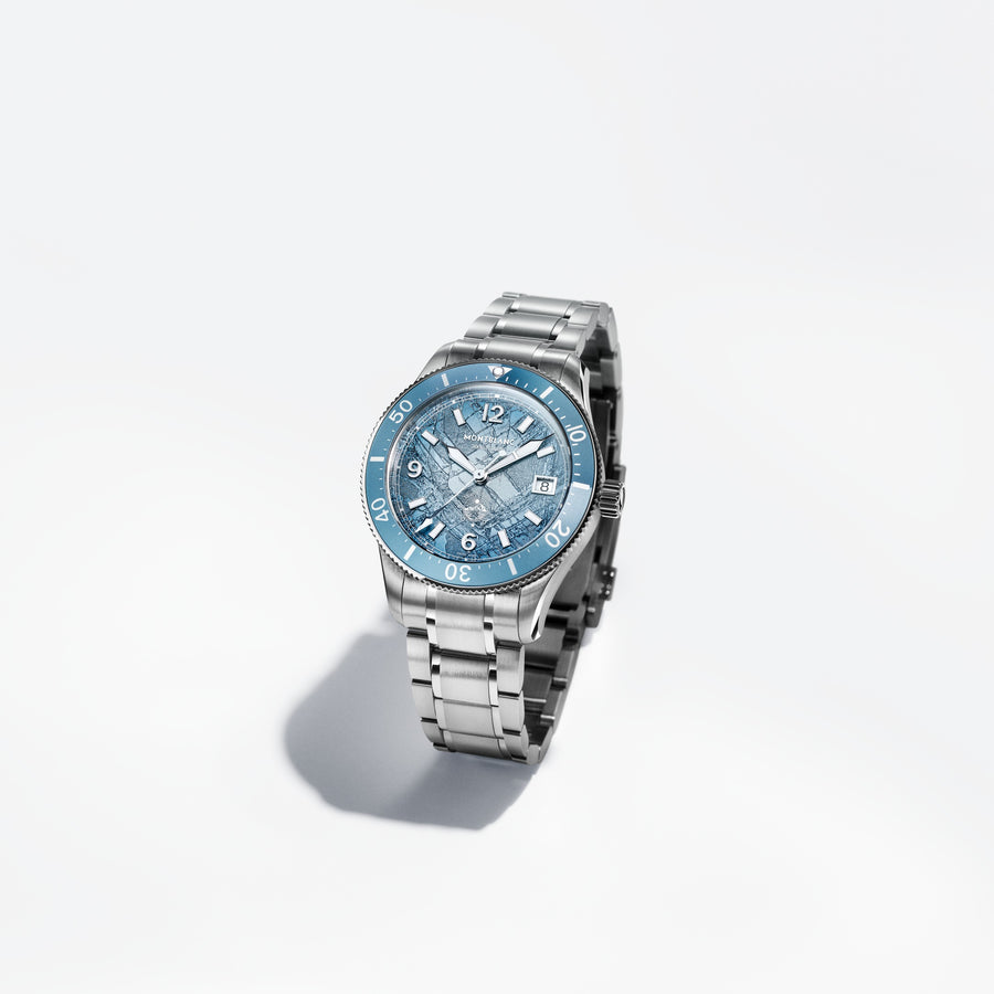 Iced Sea Automatic Date 0 Oxygen, Blue Glacier Dial, 38 mm