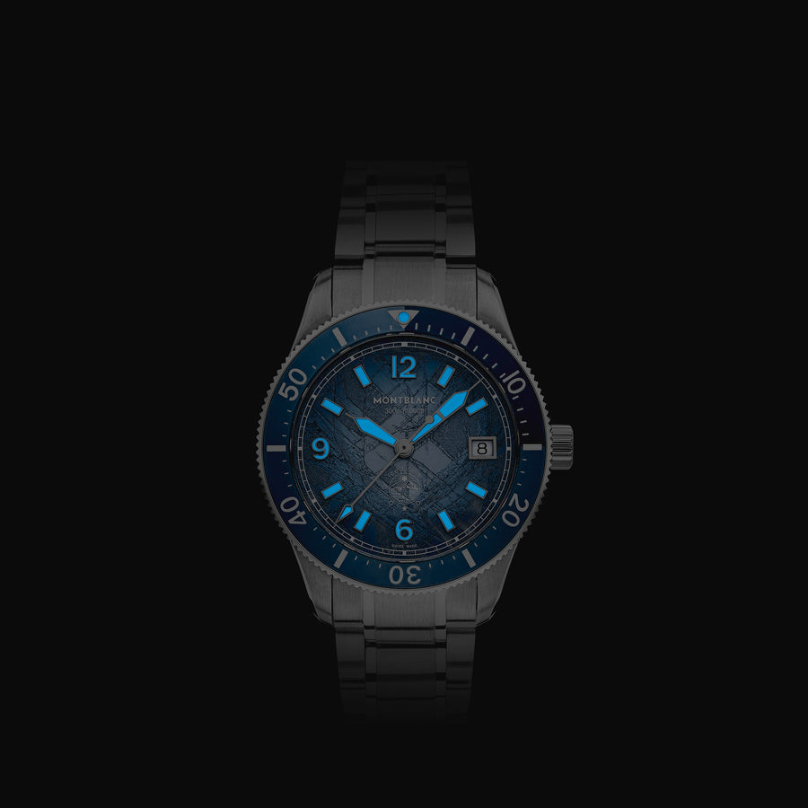 Iced Sea Automatic Date 0 Oxygen, Blue Glacier Dial, 38 mm