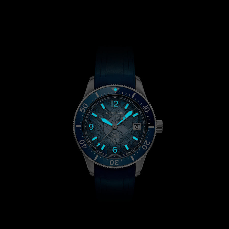 Iced Sea Automatic Date 0 Oxygen, Blue Glacier Dial, 38 mm