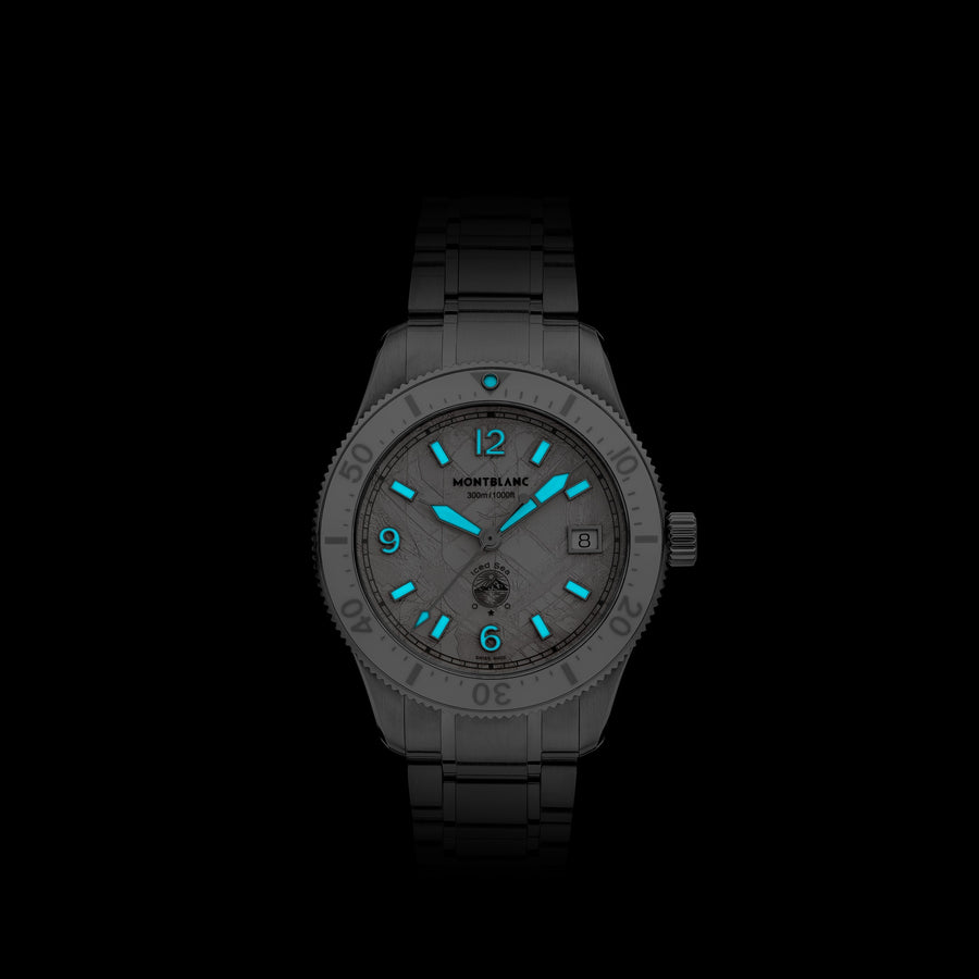 Iced Sea Automatic Date 0 Oxygen, White Glacier Dial, 38 mm