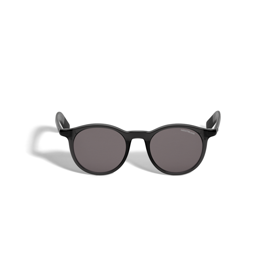 MB Round Sunglasses with Black Injected Acetate Frame