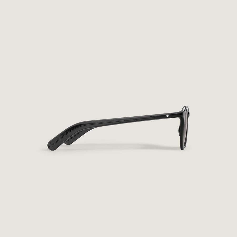 MB Round Sunglasses with Black Injected Acetate Frame