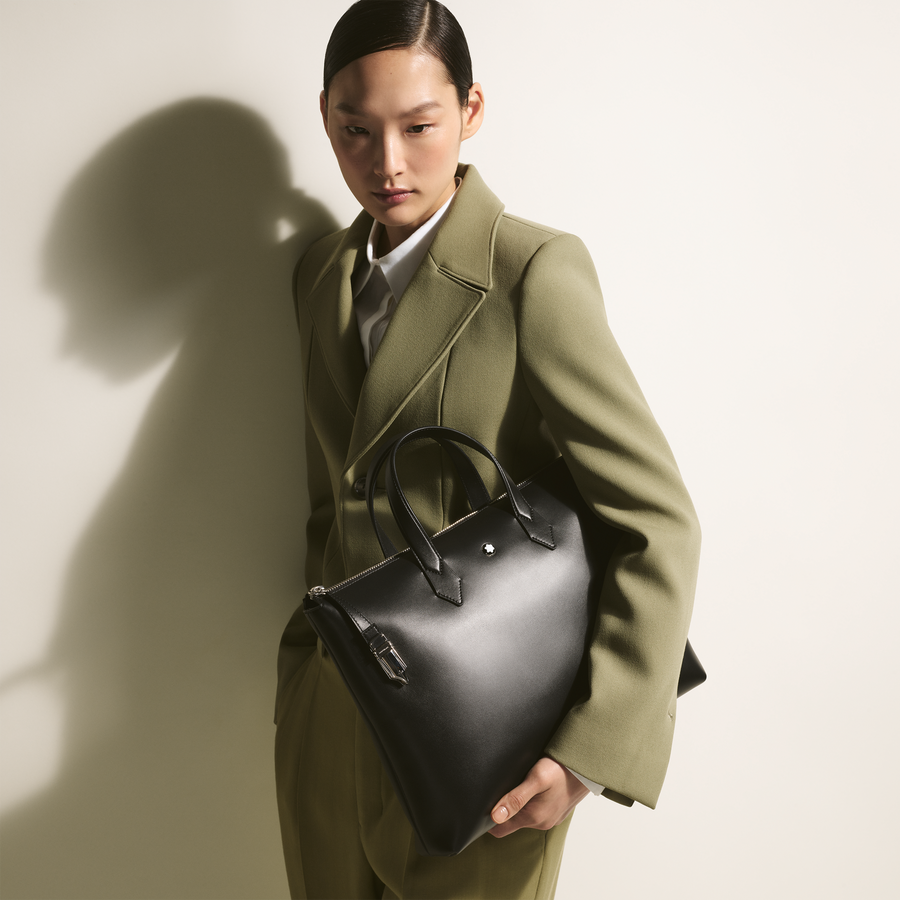 Soft Tote med Splittdetalj, Sort