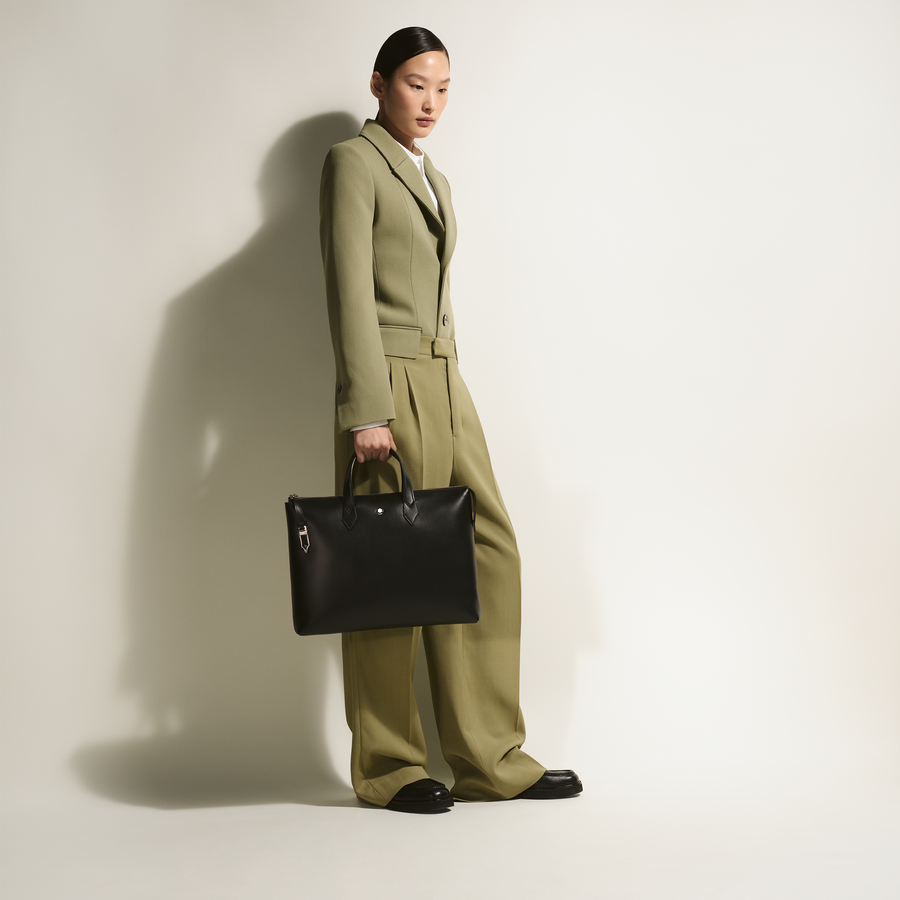 Soft Tote med Splittdetalj, Sort