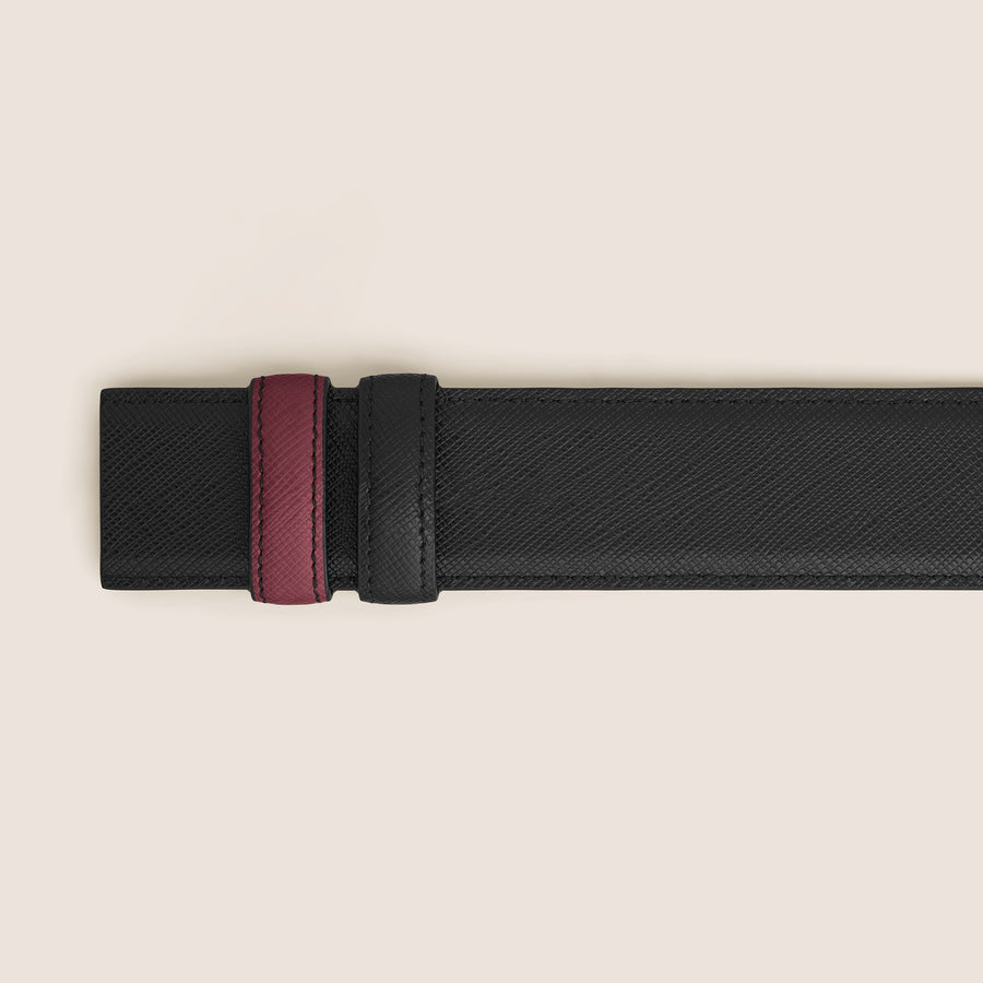 Reversibelt Belte, Cognac / Sort, 35 mm