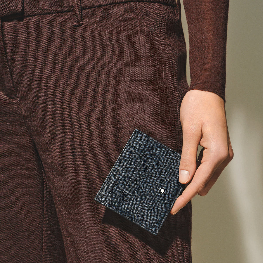 Kortholder, 6 Kort, Tweed Blue