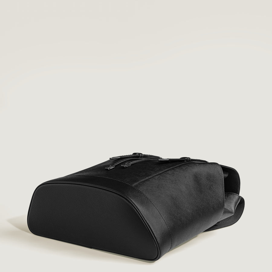 Medium Ryggsekk i Sartorial-skinn, Svart