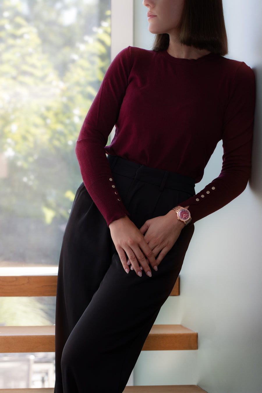 Millesime Automatic Gullfarget / Burgunder 35mm