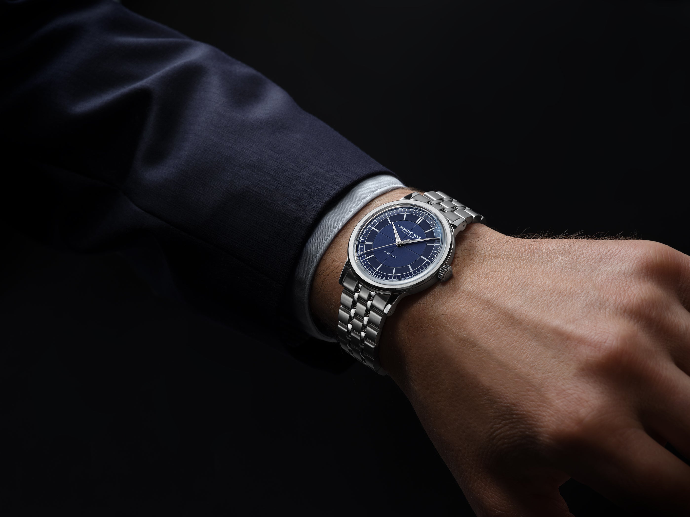 Millesime Mens Automatic Stål / Blå 39,5mm