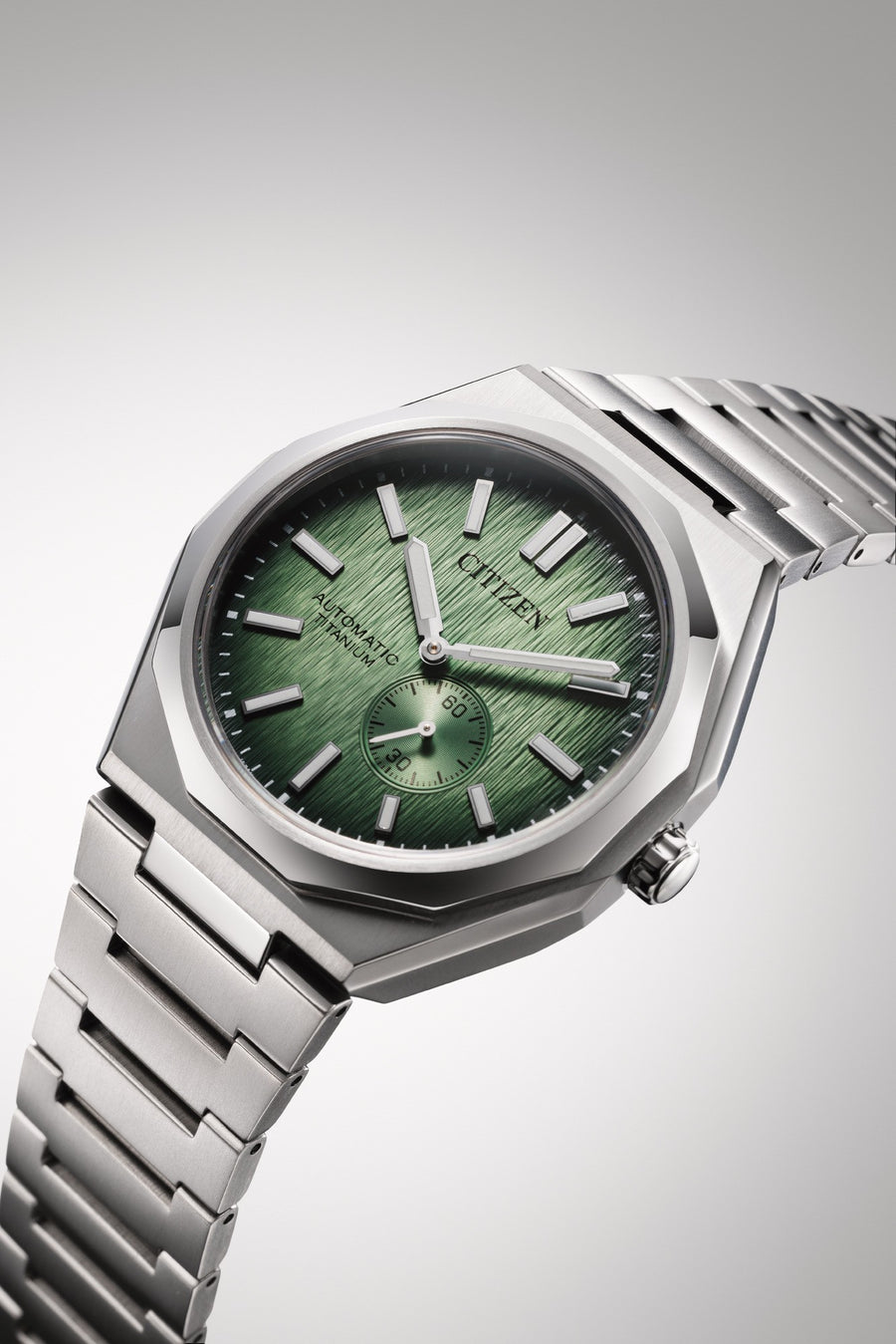 Titan Automatikk Sølv / Grønn 40,5mm