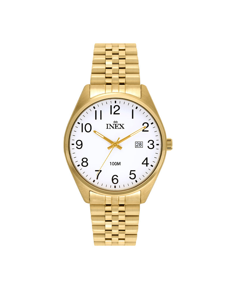 Herre Gullbelagt stål / Hvit 40mm