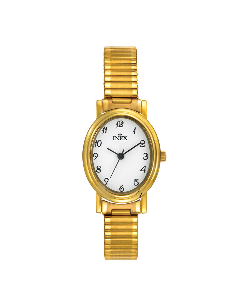 Dame Gullfarget Stål / Hvit 24mm