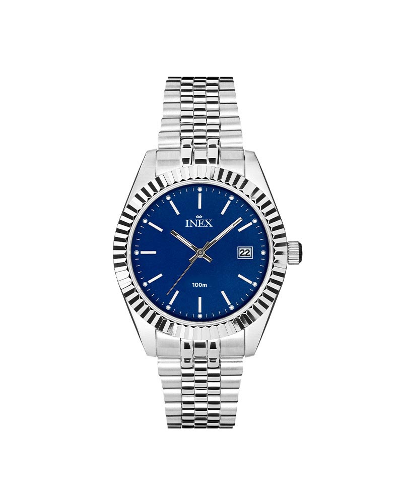 Herre Stål / Blå 39,5mm