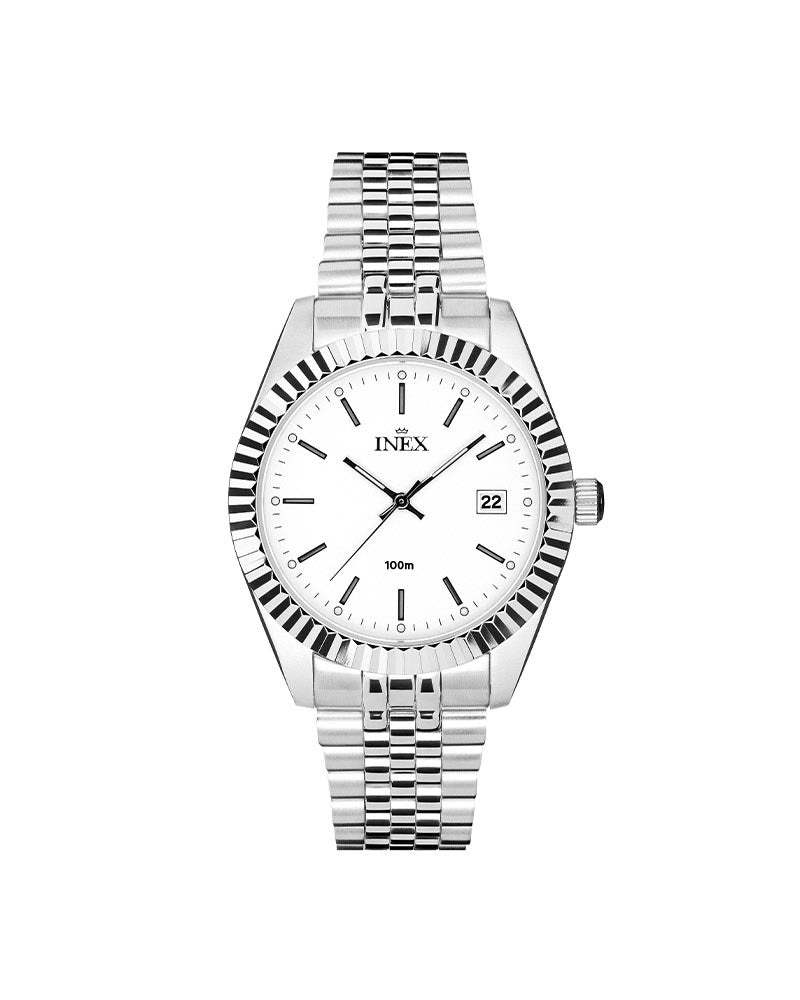 Herre Stål / Hvit 39,5mm