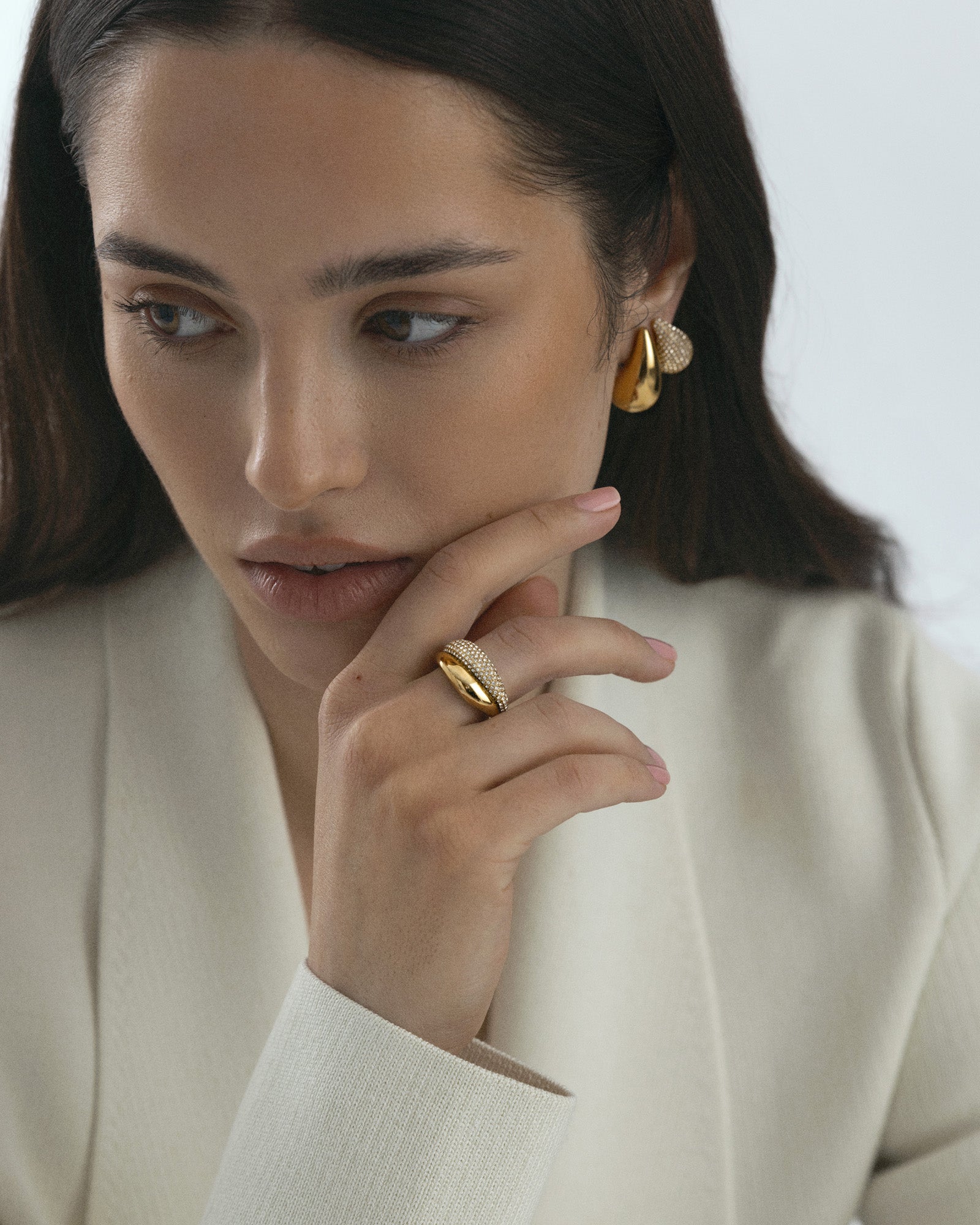 Pave Daring Gold Ring - 52