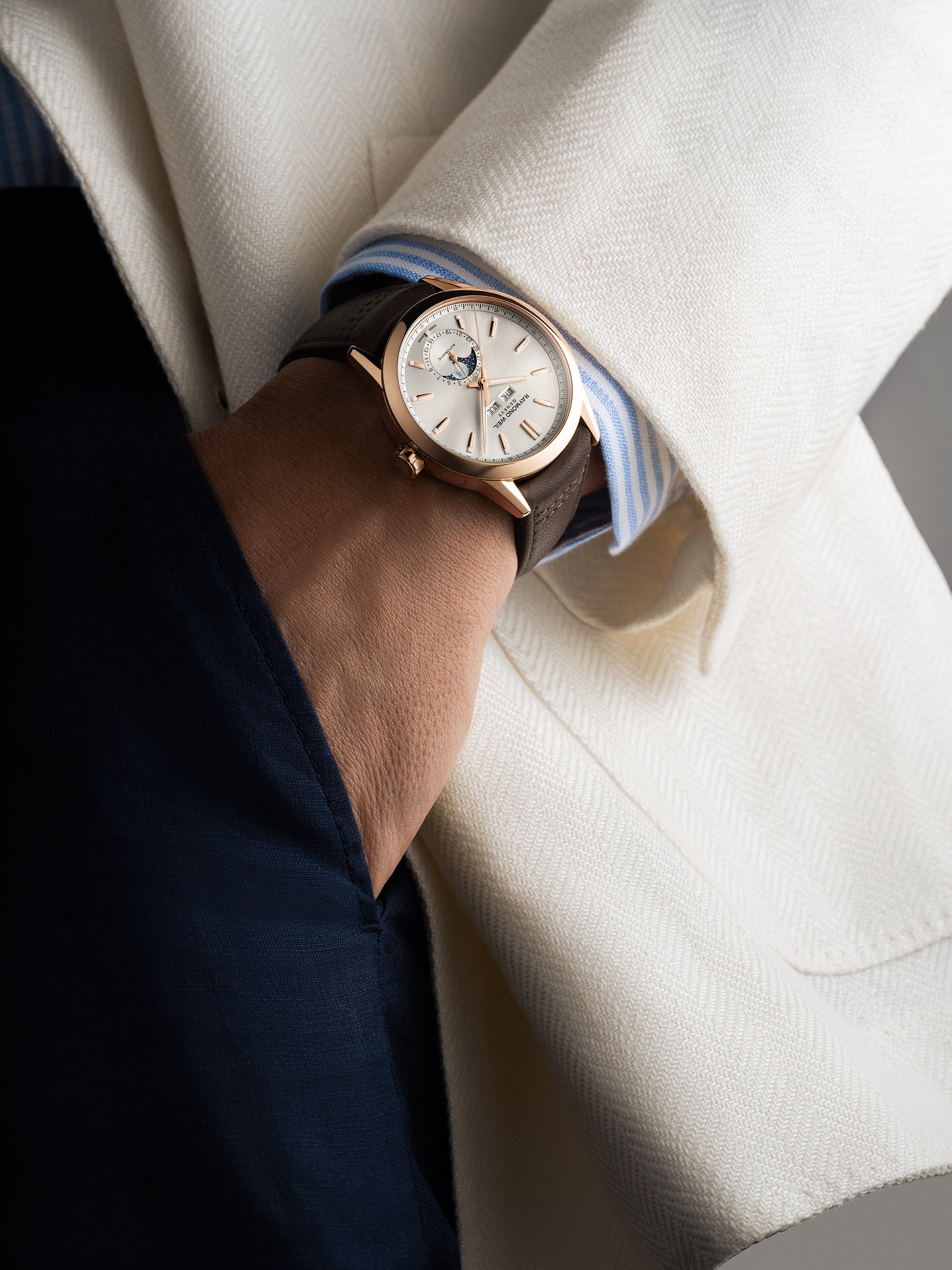 Freelancer Mens Automatic Rosegull / Sand 40mm