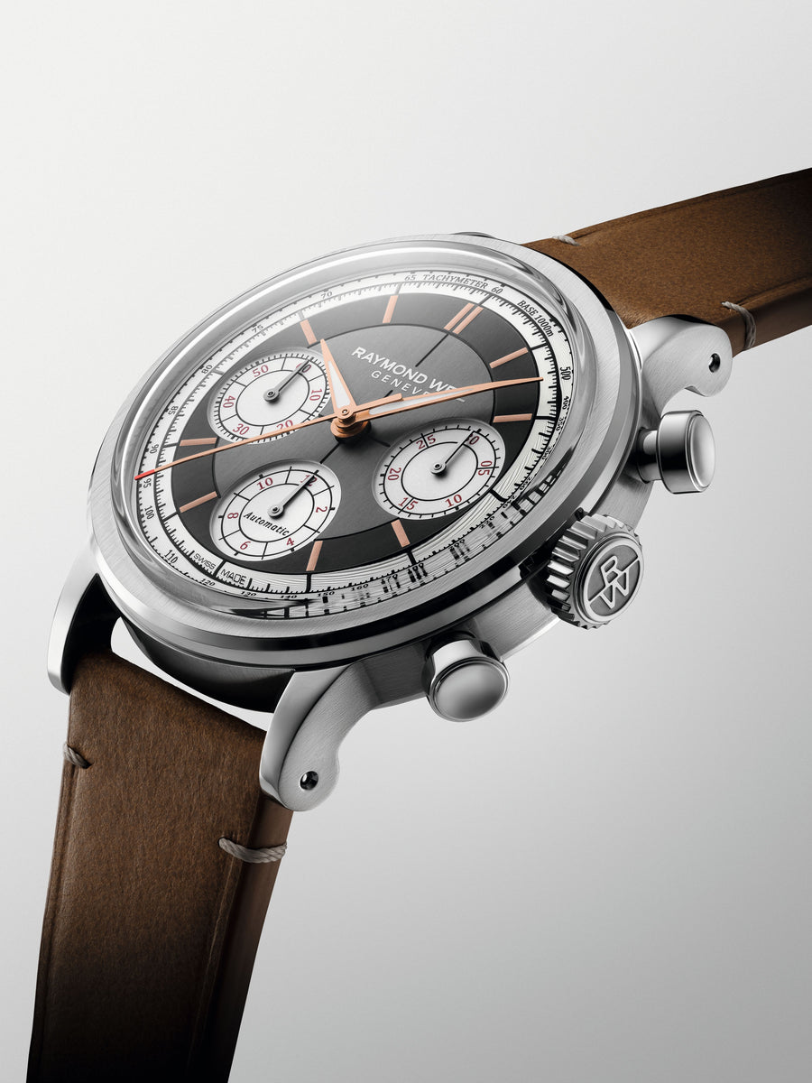 Millesime Mens Automatic Chrono Brun / Stål 39,5mm