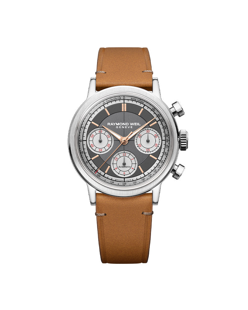 Millesime Mens Automatic Chrono Brun / Stål 39,5mm