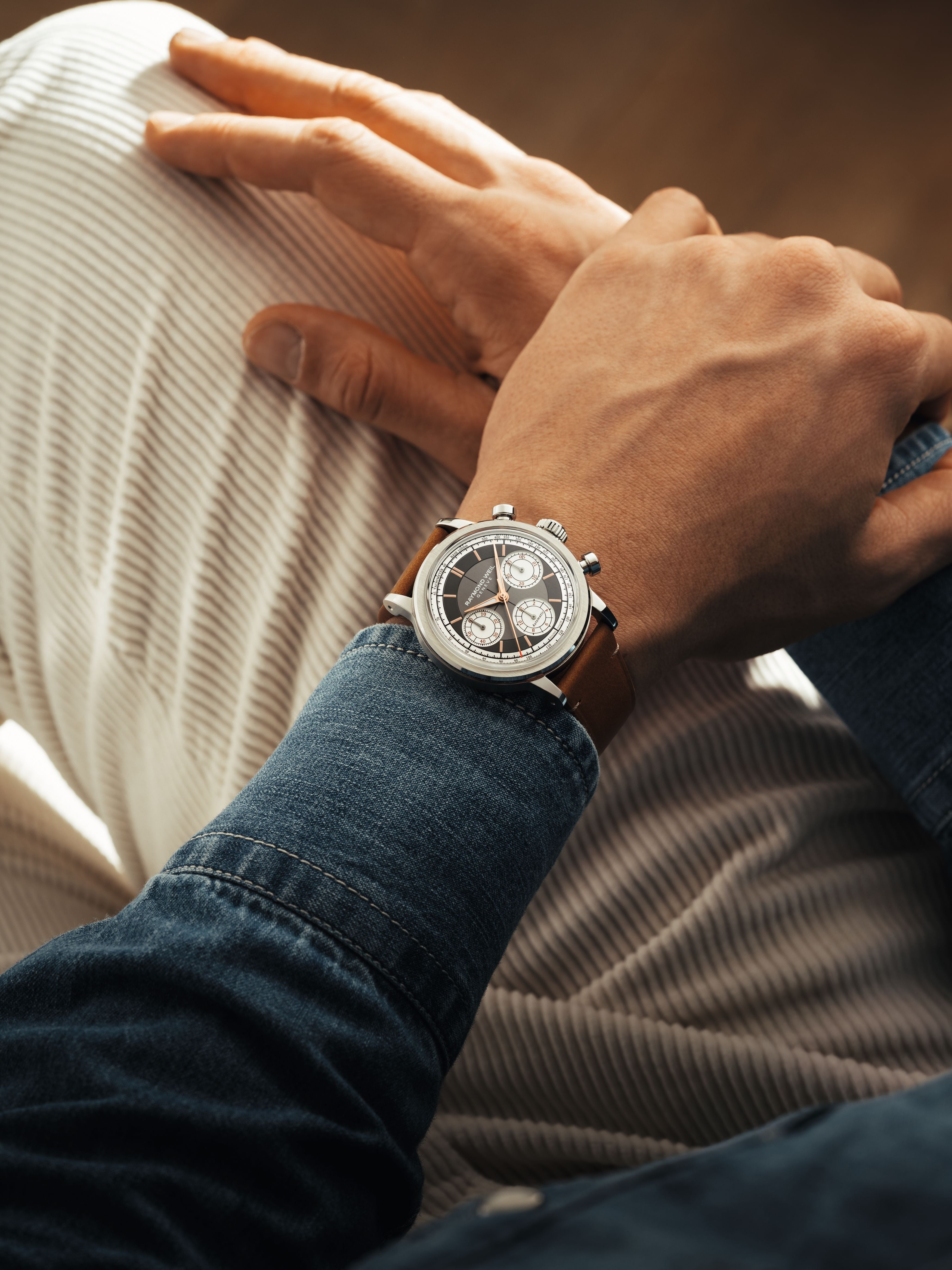 Millesime Mens Automatic Chrono Brun / Stål 39,5mm