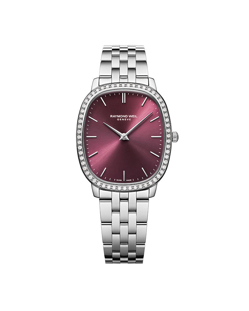 Toccata Ladies Diamond Stål / Burgunder 31,5mm