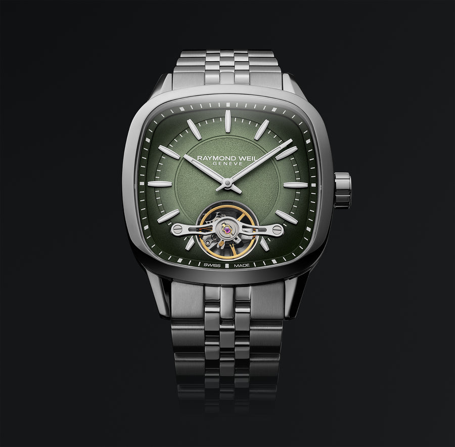 Freelancer Calibre Mens Automatic Stål / Grønn