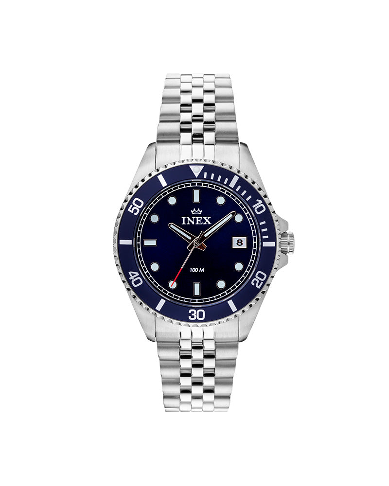 Herre Stål / Blå 40mm