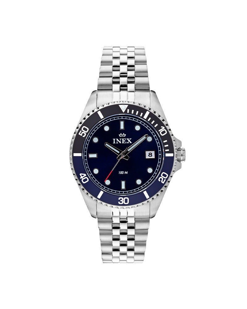 Herre Stål / Blå / Sort 40mm