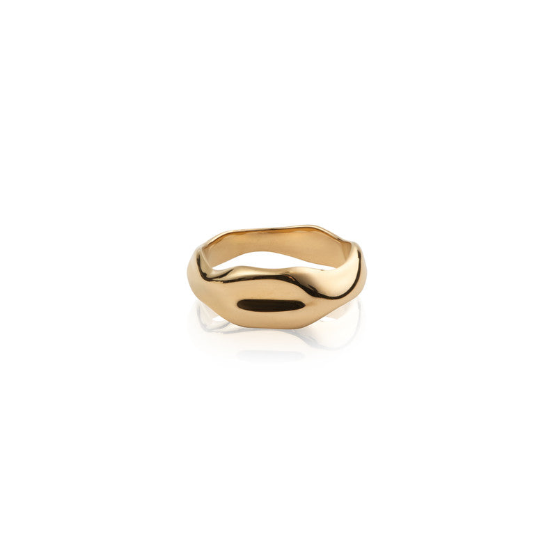 Wavy Bolded Gullfarget Ring - 56