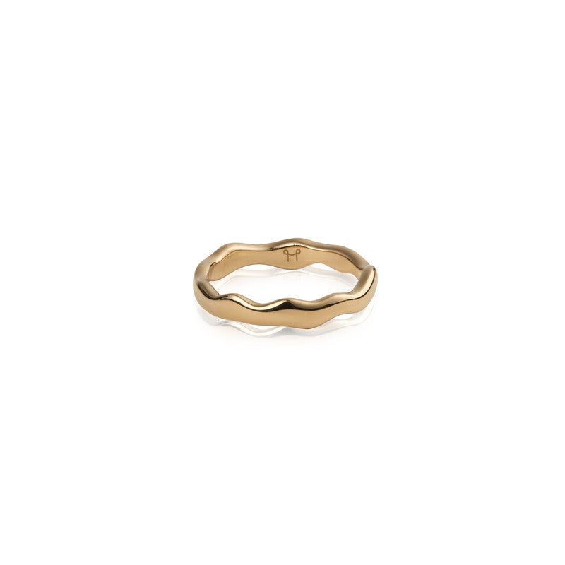 Wavy Petite Gullfarget Ring - 58