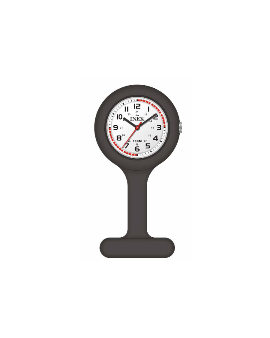 Inex Søsterur Sort Silikon / Hvit 36mm