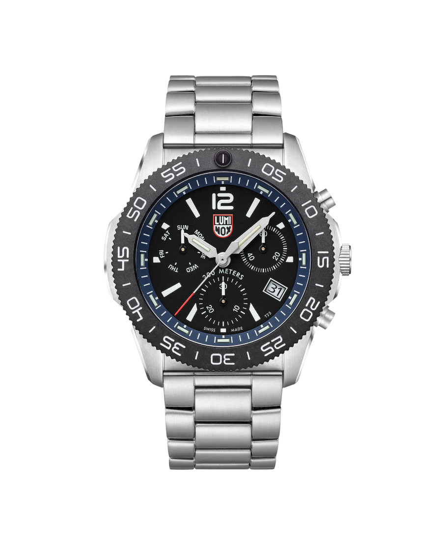 Pacific Diver Mens Chrono Sort / Blå 44mm