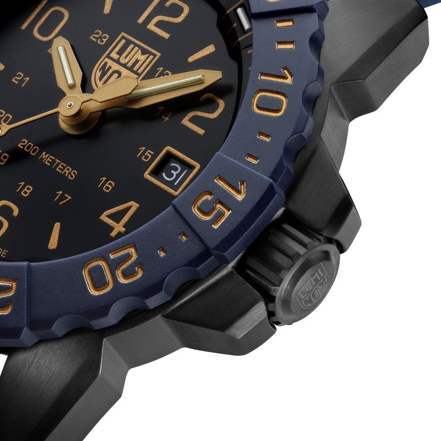 LUMINOX NAVY SEAL FOUNDATION BLÅ REM-BLÅ KASSE-AR Ø45