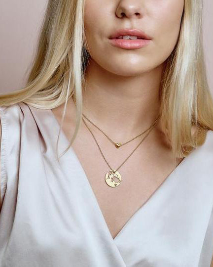 Beautiful World Necklace Gold 45cm