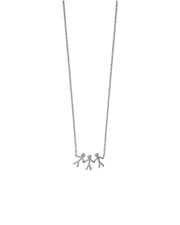 Together Family 3 Necklace Silver