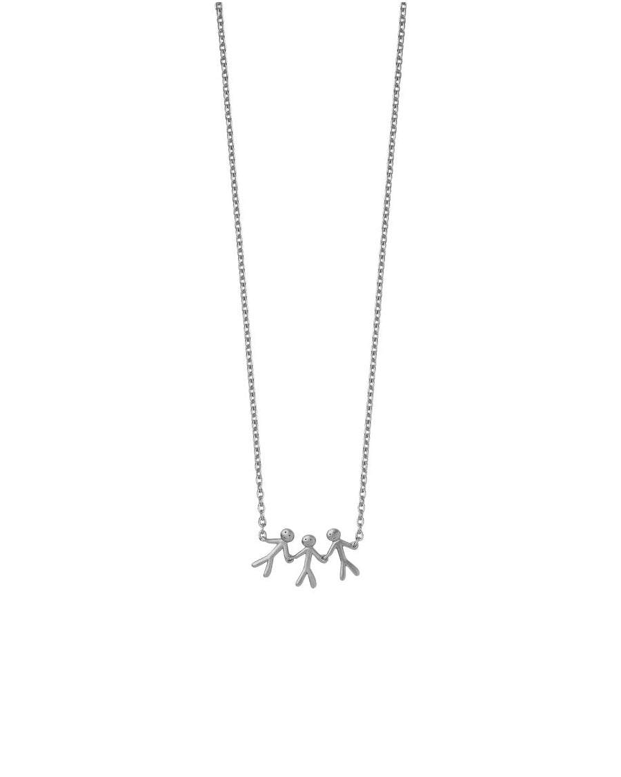 Together Family 3 Necklace Silver