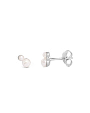 Pearl Double Stud Silver