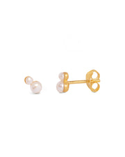 Pearl Double Stud Gold
