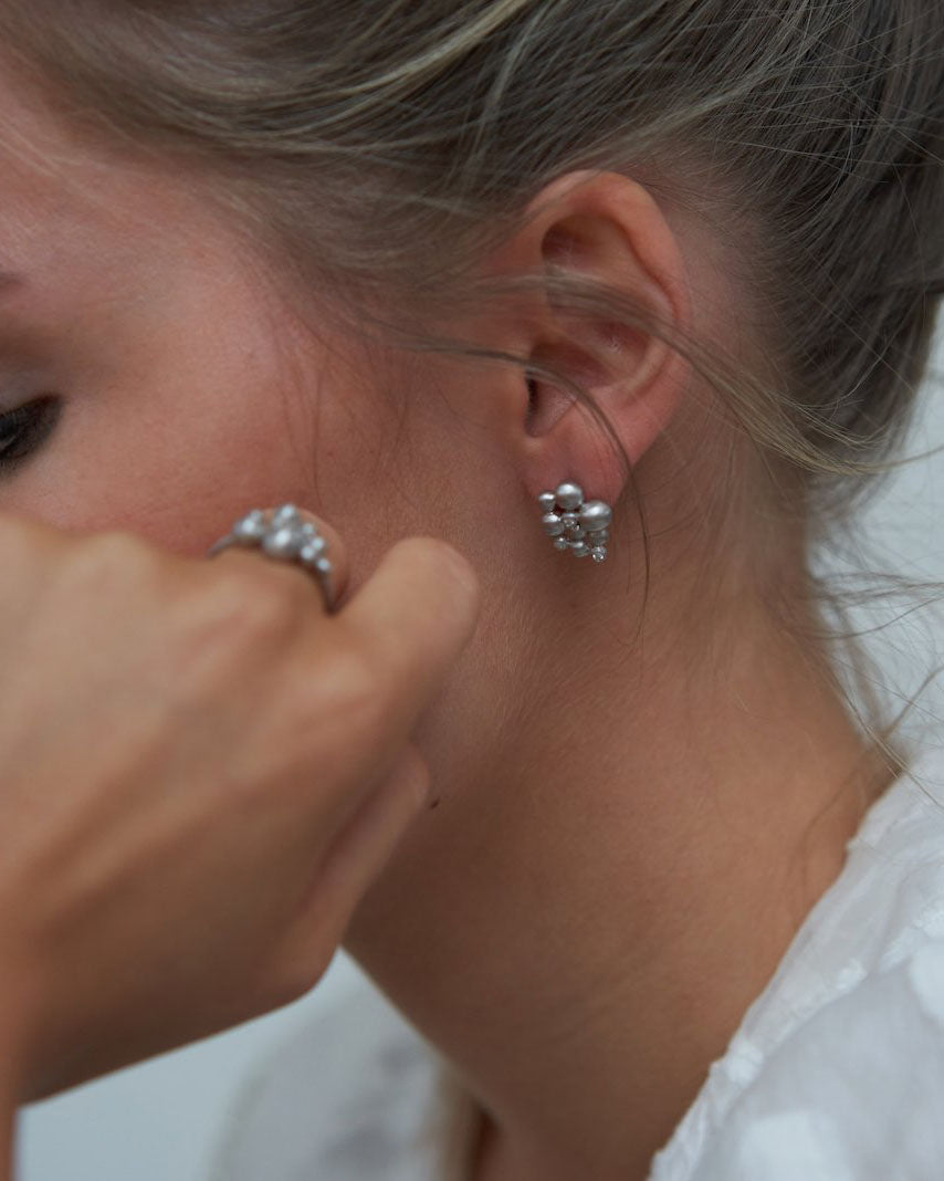Pebbles Earrings Silver