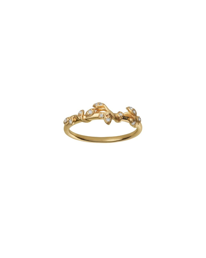 Jungle Ivy Ring Stones Gold
