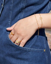 Wave Ring Large Gold - 54