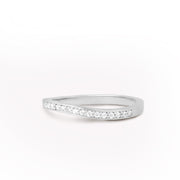 Ocean Flow Band Sparkle Ring Silver - 52
