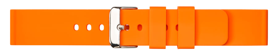 Silikon Rem 14mm Oransje Stål