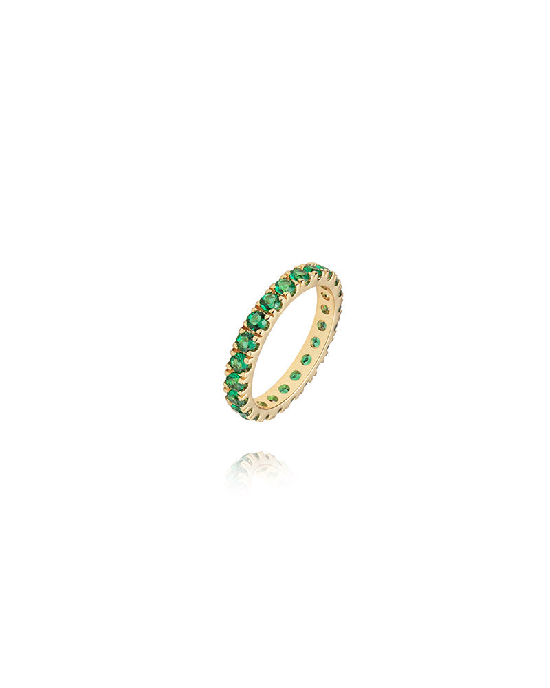 Elipse Ring Gold / Green - 56