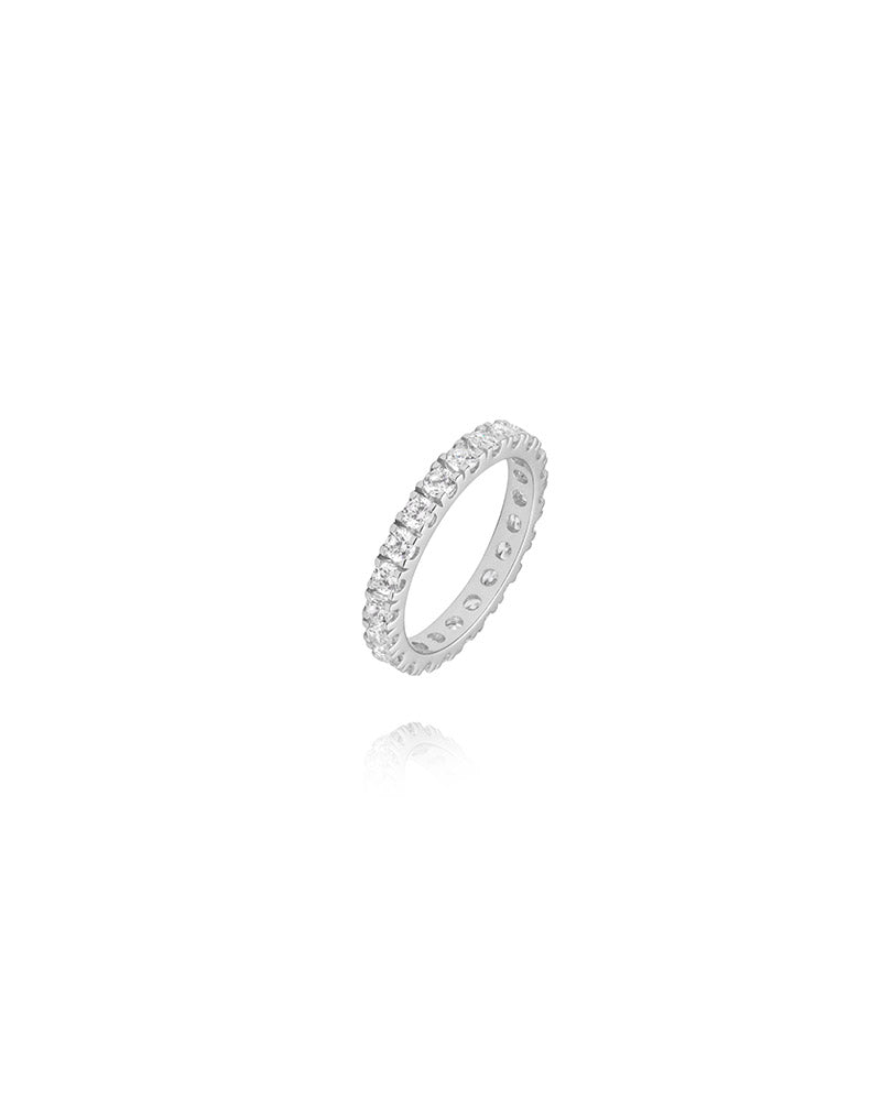 Elipse Ring Silver / White - 56