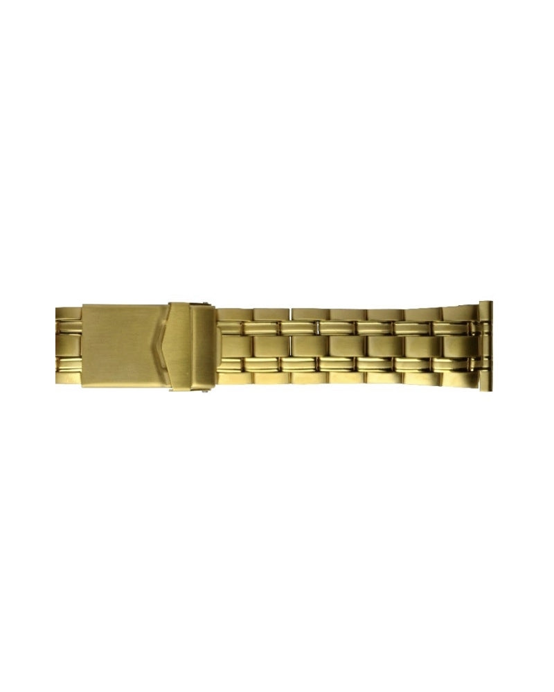 Lenke i gullfarget stål / Trefold lås / 22-20mm