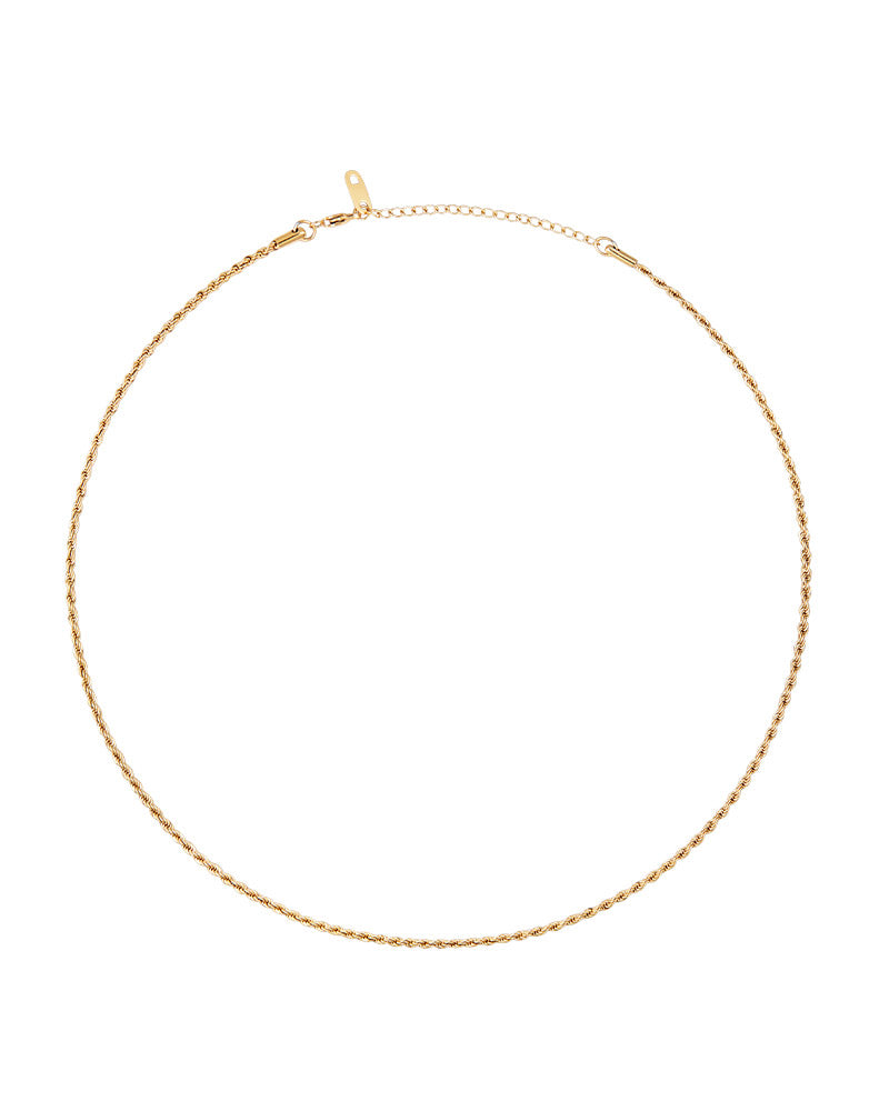Thin Rope Necklace Gold
