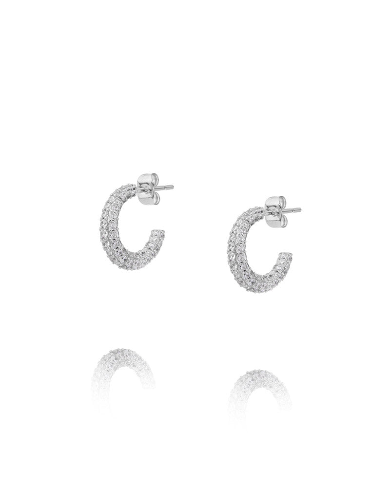 Glasier Earrings Silver / White Small